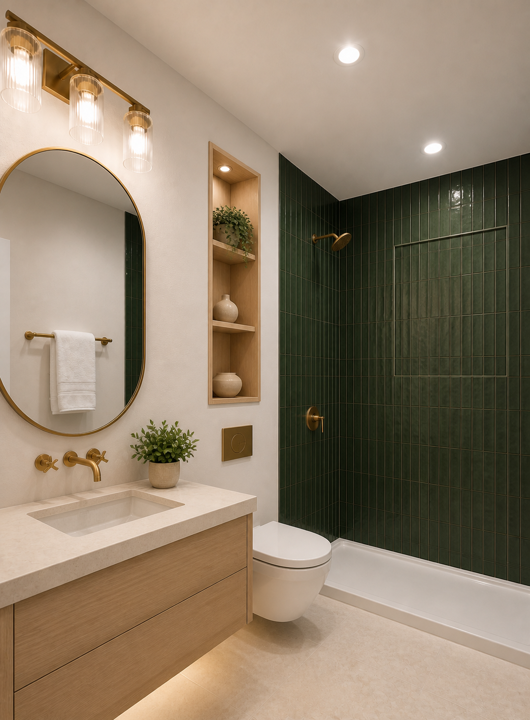 Forest Spa bathroom tiling design