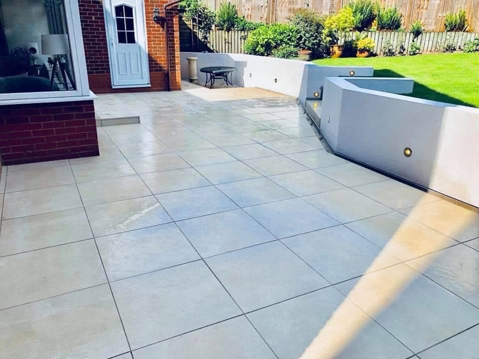 Outdoor porcelain patio